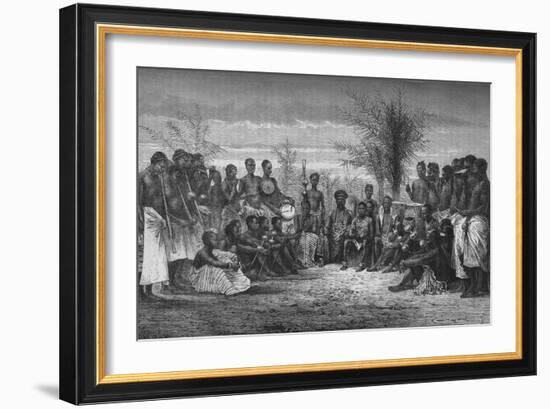 'A Cape Coast King and his Court', c1880-Unknown-Framed Giclee Print