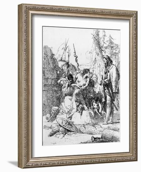 A Capriccio from the Series 'scherzi De Fantasia', 1745-Giovanni Battista Tiepolo-Framed Giclee Print