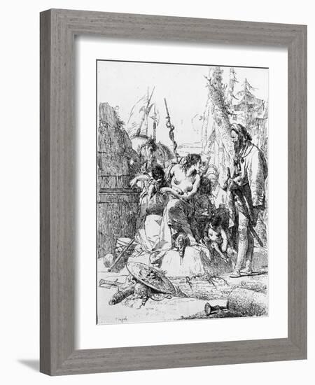 A Capriccio from the Series 'scherzi De Fantasia', 1745-Giovanni Battista Tiepolo-Framed Giclee Print