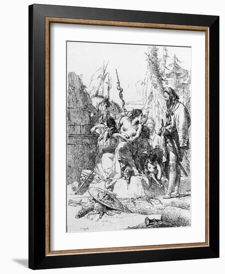 A Capriccio from the Series 'scherzi De Fantasia', 1745-Giovanni Battista Tiepolo-Framed Giclee Print