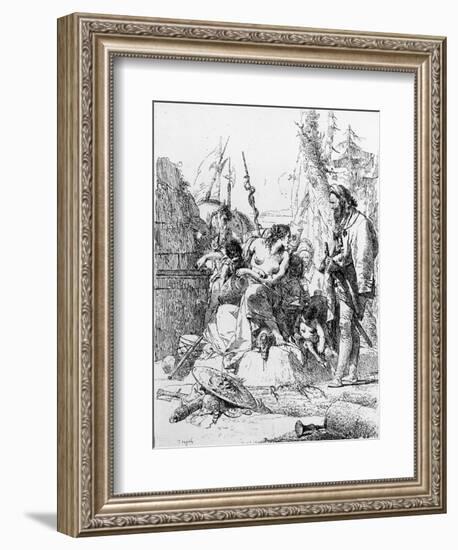 A Capriccio from the Series 'scherzi De Fantasia', 1745-Giovanni Battista Tiepolo-Framed Giclee Print