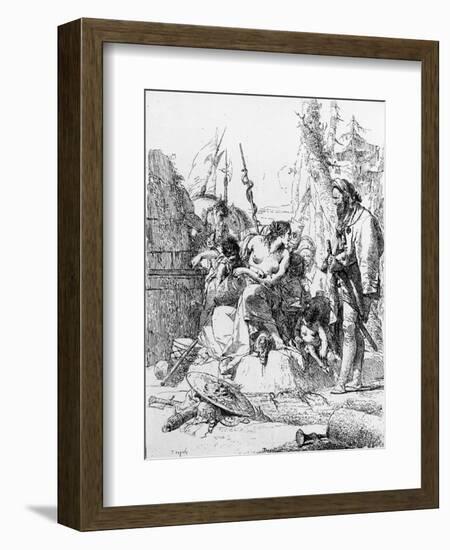 A Capriccio from the Series 'scherzi De Fantasia', 1745-Giovanni Battista Tiepolo-Framed Giclee Print