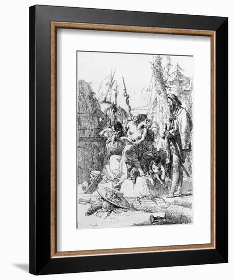 A Capriccio from the Series 'scherzi De Fantasia', 1745-Giovanni Battista Tiepolo-Framed Giclee Print