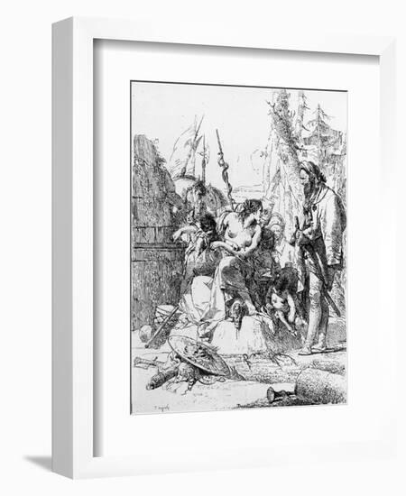 A Capriccio from the Series 'scherzi De Fantasia', 1745-Giovanni Battista Tiepolo-Framed Giclee Print