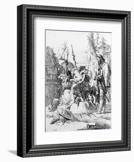 A Capriccio from the Series 'scherzi De Fantasia', 1745-Giovanni Battista Tiepolo-Framed Giclee Print