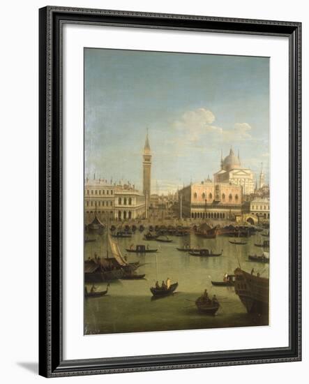 A Capriccio View of the Piazzetta with the Church of Il Redentore-Canaletto-Framed Giclee Print