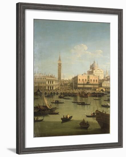 A Capriccio View of the Piazzetta with the Church of Il Redentore-Canaletto-Framed Giclee Print