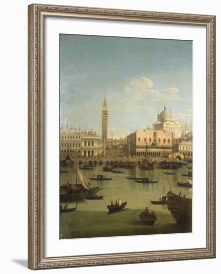 A Capriccio View of the Piazzetta with the Church of Il Redentore-Canaletto-Framed Giclee Print