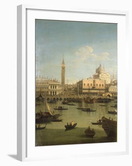 A Capriccio View of the Piazzetta with the Church of Il Redentore-Canaletto-Framed Giclee Print