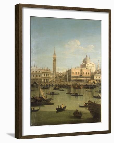 A Capriccio View of the Piazzetta with the Church of Il Redentore-Canaletto-Framed Giclee Print