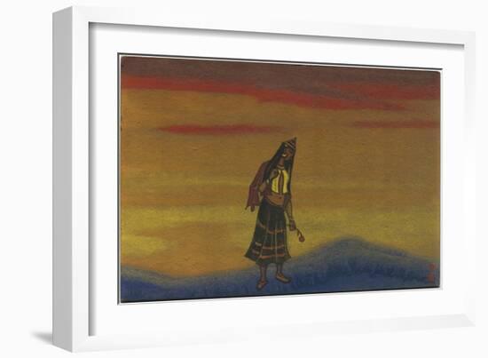 A Captive Girl with a Rose, Costume Design for 'Polovtsian Dances' from Borodin's Opera 'Prince Igo-Nicholas Roerich-Framed Giclee Print