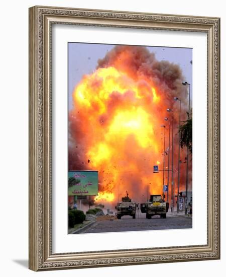 A Car Bomb Explodes-null-Framed Photographic Print