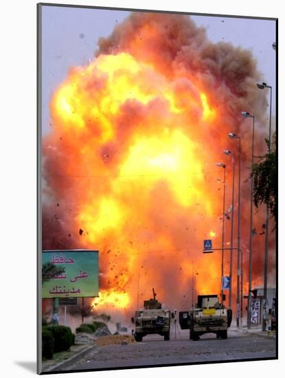 A Car Bomb Explodes-null-Mounted Photographic Print