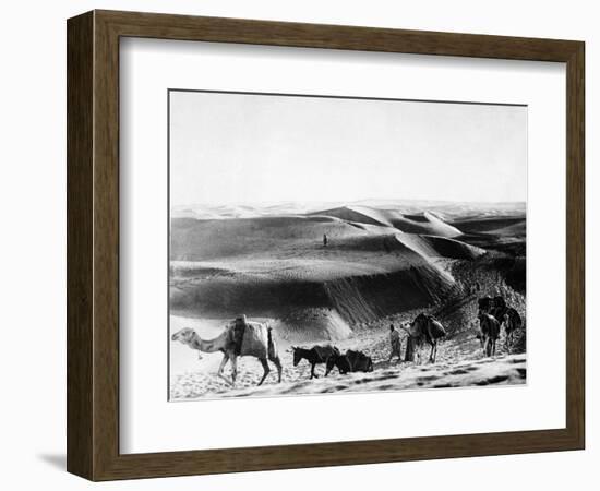 A Caravan Comes from the Sand Hills-null-Framed Photographic Print