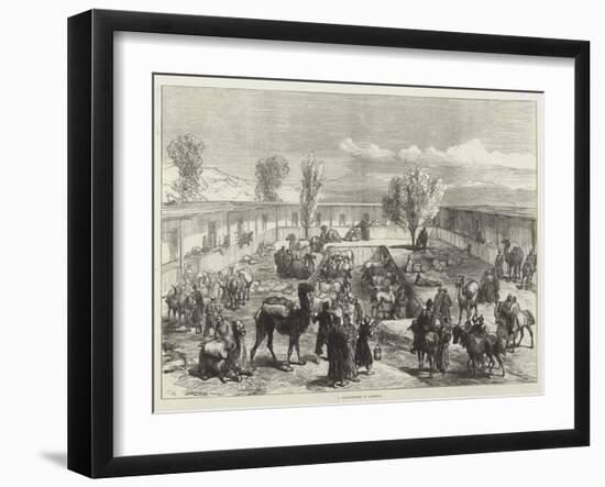 A Caravanserai at Kashgar-Charles Robinson-Framed Giclee Print