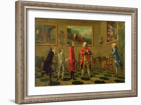 A Caricature Group in Florence, C.1760-Thomas Patch-Framed Giclee Print