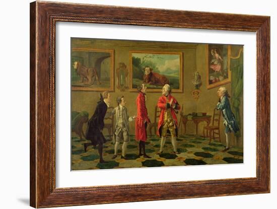 A Caricature Group in Florence, C.1760-Thomas Patch-Framed Giclee Print