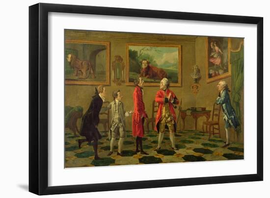 A Caricature Group in Florence, C.1760-Thomas Patch-Framed Giclee Print