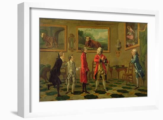 A Caricature Group in Florence, C.1760-Thomas Patch-Framed Giclee Print