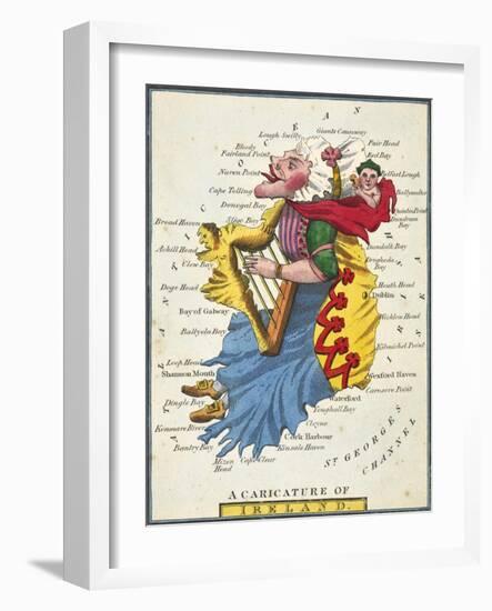 A Caricature of Ireland, 1808-null-Framed Giclee Print