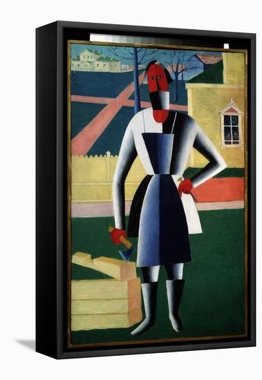 A Carpenter (Oil on Canvas)-Kazimir Severinovich Malevich-Framed Premier Image Canvas