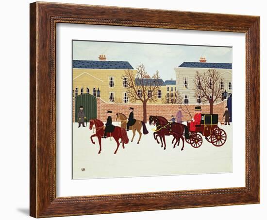 A Carriage Escorted by Police-Vincent Haddelsey-Framed Giclee Print