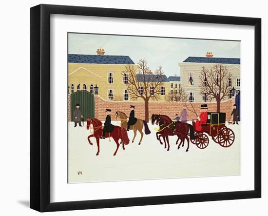 A Carriage Escorted by Police-Vincent Haddelsey-Framed Giclee Print