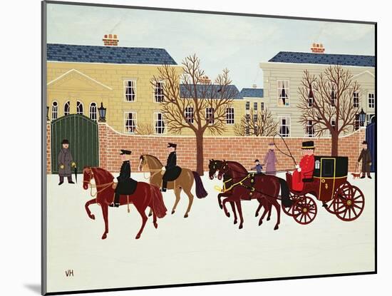 A Carriage Escorted by Police-Vincent Haddelsey-Mounted Giclee Print