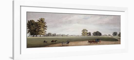 A Carriage in the Park at Luton Being Met by Riders and Frisking Foals-Paul Sandby-Framed Giclee Print