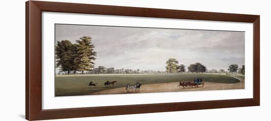 A Carriage in the Park at Luton Being Met by Riders and Frisking Foals-Paul Sandby-Framed Giclee Print