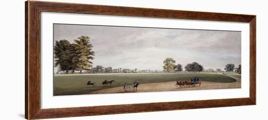 A Carriage in the Park at Luton Being Met by Riders and Frisking Foals-Paul Sandby-Framed Giclee Print