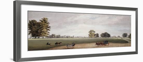 A Carriage in the Park at Luton Being Met by Riders and Frisking Foals-Paul Sandby-Framed Giclee Print