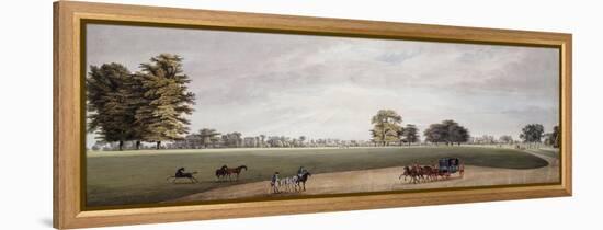 A Carriage in the Park at Luton Being Met by Riders and Frisking Foals-Paul Sandby-Framed Premier Image Canvas