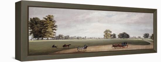 A Carriage in the Park at Luton Being Met by Riders and Frisking Foals-Paul Sandby-Framed Premier Image Canvas