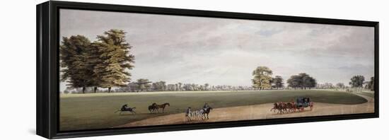 A Carriage in the Park at Luton Being Met by Riders and Frisking Foals-Paul Sandby-Framed Premier Image Canvas