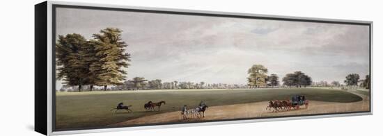 A Carriage in the Park at Luton Being Met by Riders and Frisking Foals-Paul Sandby-Framed Premier Image Canvas