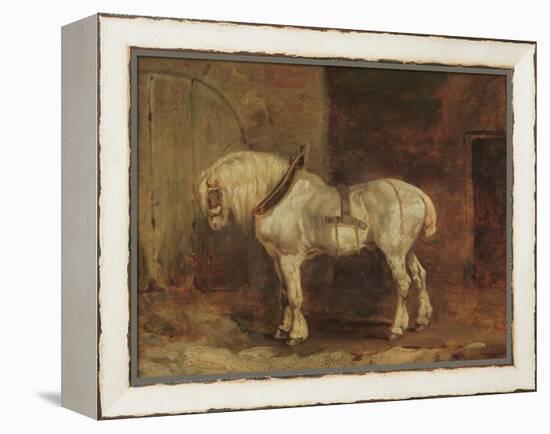 A Cart-Horse (Oil on Canvas)-Theodore Gericault-Framed Premier Image Canvas