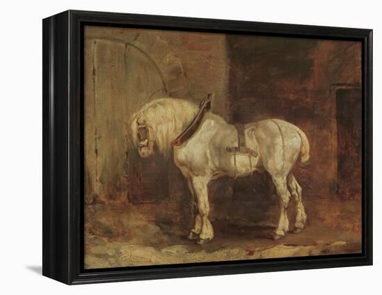 A Cart-Horse (Oil on Canvas)-Theodore Gericault-Framed Premier Image Canvas