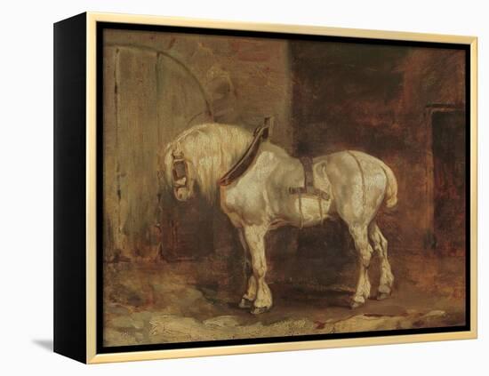 A Cart-Horse (Oil on Canvas)-Theodore Gericault-Framed Premier Image Canvas