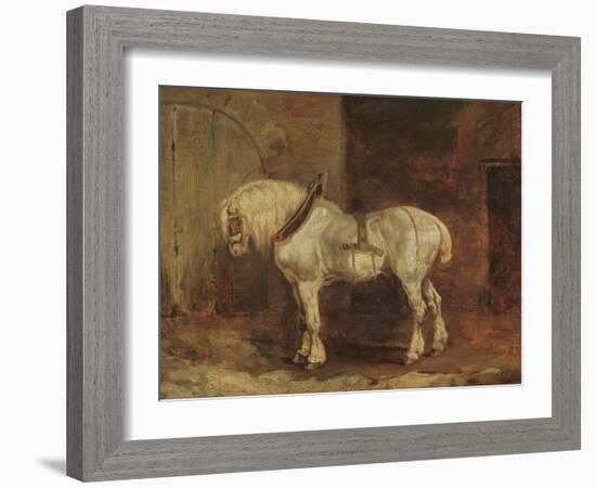 A Cart-Horse (Oil on Canvas)-Theodore Gericault-Framed Giclee Print