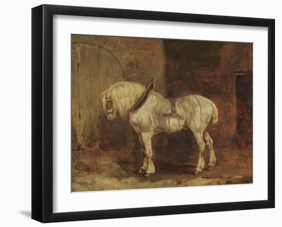 A Cart-Horse (Oil on Canvas)-Theodore Gericault-Framed Giclee Print