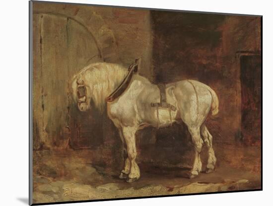 A Cart-Horse (Oil on Canvas)-Theodore Gericault-Mounted Giclee Print