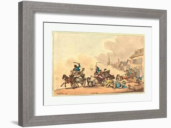 A Cart Race, 1788-Thomas Rowlandson-Framed Giclee Print