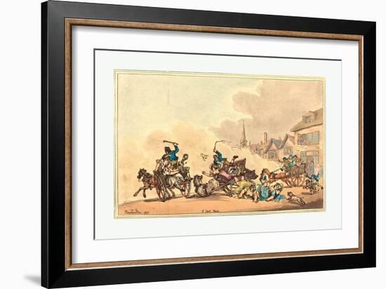A Cart Race, 1788-Thomas Rowlandson-Framed Giclee Print