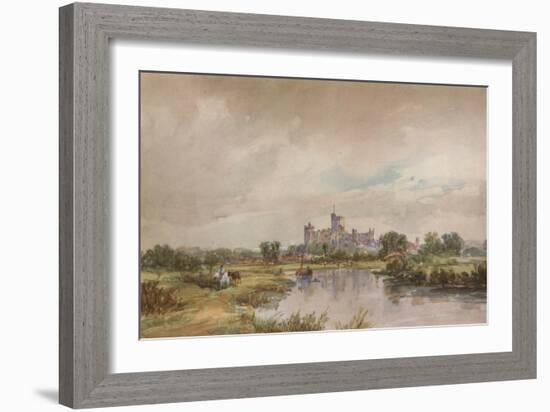 'A Castle by a River', c1851, (1938)-Alfred Vickers-Framed Giclee Print