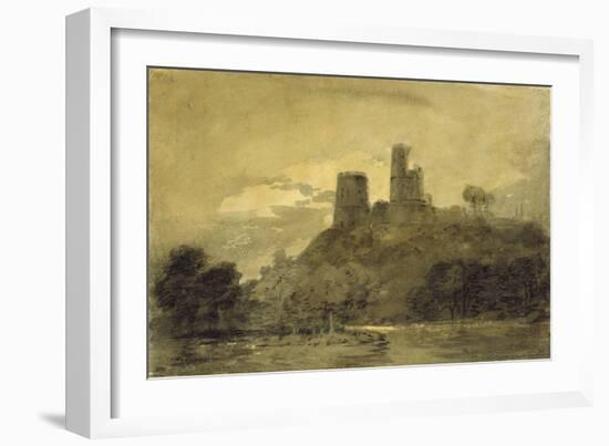 A Castle by a River, Moonlight-J. M. W. Turner-Framed Giclee Print