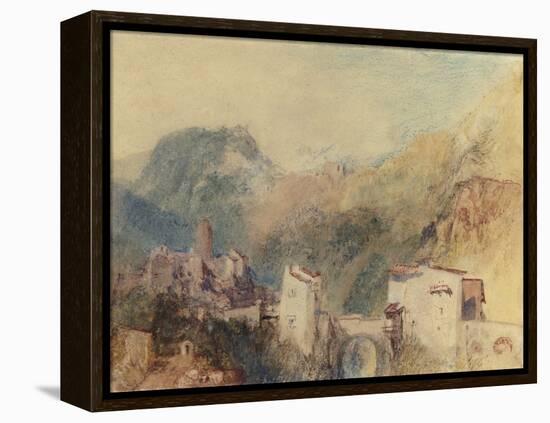 A Castle in the Val d'Aosta, Italy-J. M. W. Turner-Framed Premier Image Canvas
