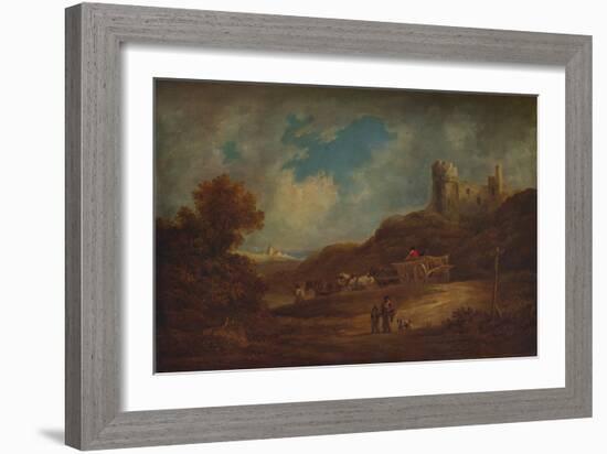 A Castle, with Waggon and Horses', c1886, (1938)-Francis Towne-Framed Giclee Print