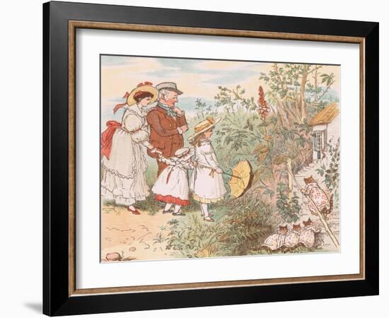 A Cat and Her Kittens Came Tumbling In-Randolph Caldecott-Framed Giclee Print