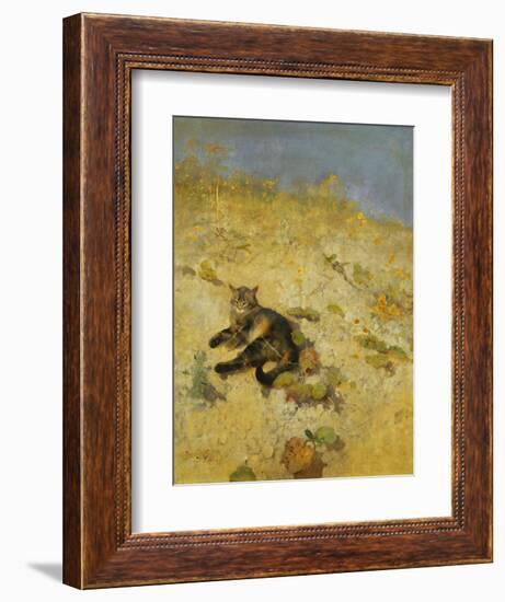 A Cat Basking in the Sun-Bruno Liljefors-Framed Giclee Print